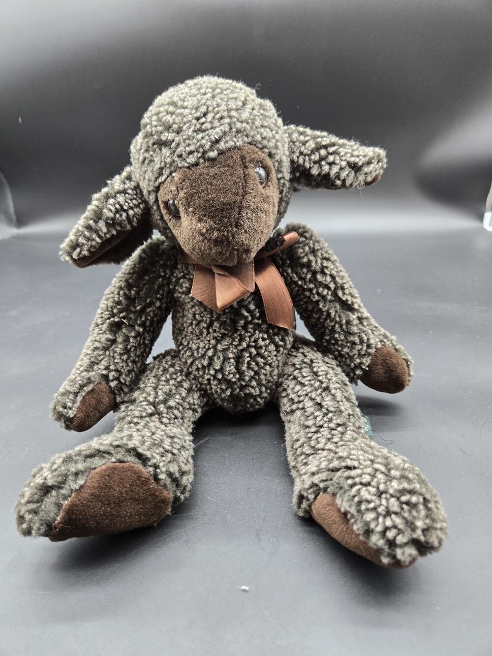 Vtg Russ Berrie Lil Trubbles Brown Lamb Sheep Plush Stuffed Animal 14”